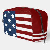 Red White Blue US American Flag Waschbeutel (Rechte Ecke)