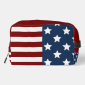 Red White Blue US American Flag Waschbeutel (Rückseite)