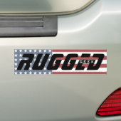Red white blue US Flag RUGGED GEEK Tech Nerd Autoaufkleber (Auf Auto)