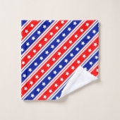 Red White Blue US Flagge Badhandtuch Set (Waschlappen)