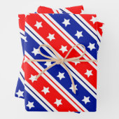 Red White Blue US Flagge Geschenkpapier Set (Beispiel)
