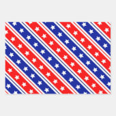 Red White Blue US Flagge Geschenkpapier Set (Vorderseite)