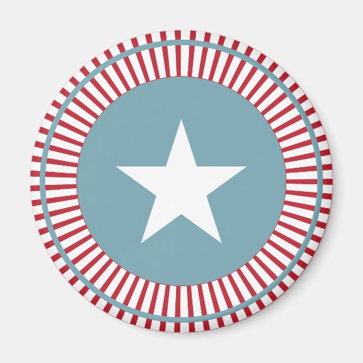 Red White & Blue US Flagge Magnet (Vorne)