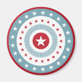 Red White & Blue US Flagge Magnet (Vorne)