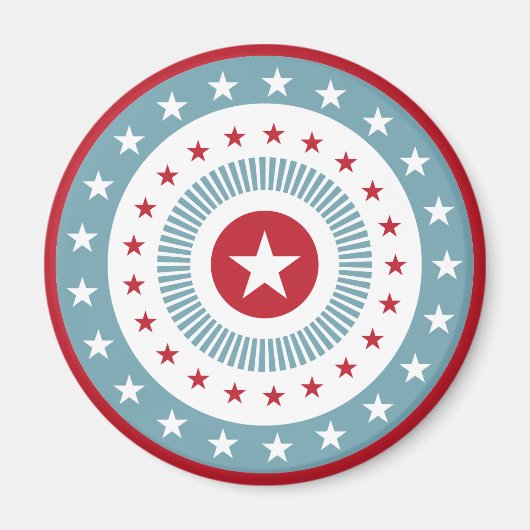 Red White & Blue US Flagge Magnet (Vorne)