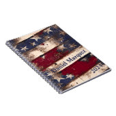 Red White Blue US Flagge Notizblock (Rechte Seite)