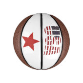 Red White & Blue/USA/ 4. Juli Mini Basketball (Vertikal)