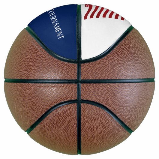 Red White & Blue/USA Flag/ 4. Juli Basketball (Rechts)