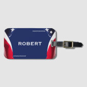 Red White & Blue-USA Flag Stars And Stripes 4 Gepäckanhänger (Vorderseite (Horizontal))