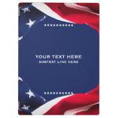 Red White & Blue-USA Flag Stars And Stripes 4 Klemmbrett (Rückseite)