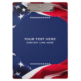 Red White & Blue-USA Flag Stars And Stripes 4 Klemmbrett