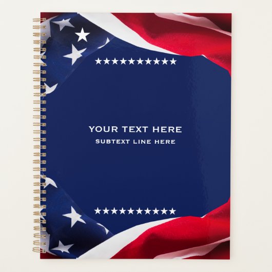 Red White & Blue-USA Flag Stars And Stripes 4 Planer (Vorderseite)