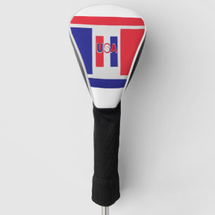 Red White Blue USA Golf Driver Cover Headcover