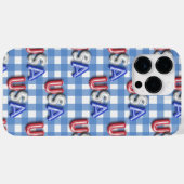 RED WHITE BLUE USA MIT BLAU & WHUE KARIERT Case-Mate iPhone HÜLLE (Rückseite (Horizontal))