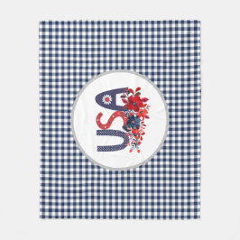Red White & Blue USA Patriotic Bouquet Fleecedecke