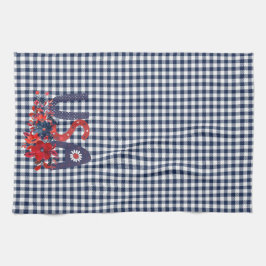 Red White & Blue USA Patriotic Bouquet Geschirrtuch