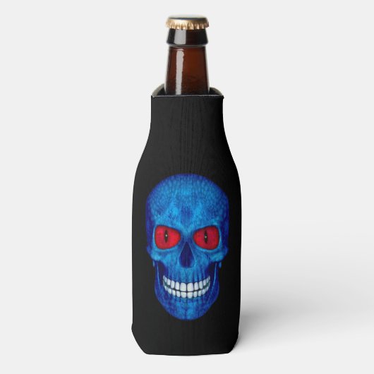 Red White Blue USA Zombie Skull Flasche Cooler Flaschenkühler (Flaschenvorderseite)