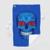 Red White Blue USA Zombie Skull Golf Handtücher (Insitu)