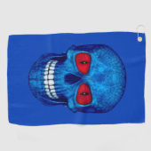 Red White Blue USA Zombie Skull Golf Handtücher (Horizontal)