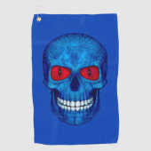 Red White Blue USA Zombie Skull Golf Handtücher (Vorderseite)