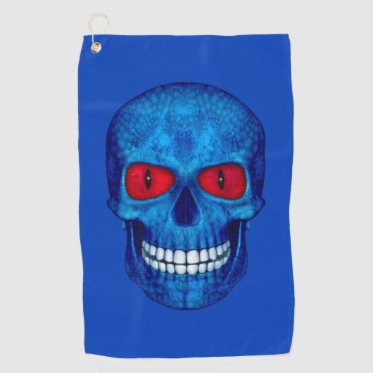 Red White Blue USA Zombie Skull Golf Handtücher (Vorderseite)