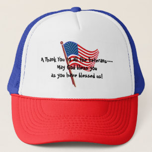 Red White Blue Veterans Truckerkappe
