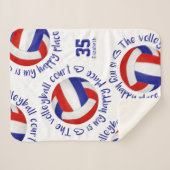 red white blue volleyball court happy place sherpadecke (Vorderseite (Horizontal))