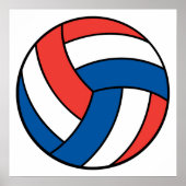 red white blue volleyball poster (Vorne)