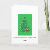 Red White & Blue Weihnachtsbaum, Grußkarten Feiertagskarte (Rückseite)