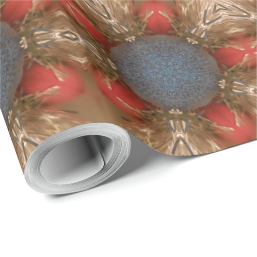 Red White Blue Weihnachtsdekoration Baubles Geschenkpapier (Rolleneckpunkt)