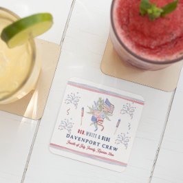 Red White & Blue | Wiedersehen vom 4. Juli Rechteckiger Pappuntersetzer