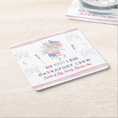 Red White & Blue | Wiedersehen vom 4. Juli Rechteckiger Pappuntersetzer (angewinkelt)