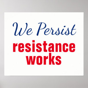 Red White Blue Wir halten den Protest gegen Resist Poster