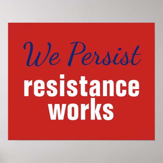 Red White Blue Wir halten den Protest gegen Resist Poster (Vorne)