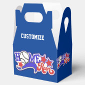 Red White & Blue Zuhause Run Baseball Bevorzugung Geschenkschachtel (Geöffnet)