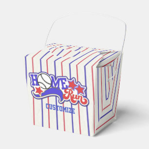 Red White & Blue Zuhause Run Baseball Strip Box Geschenkschachtel