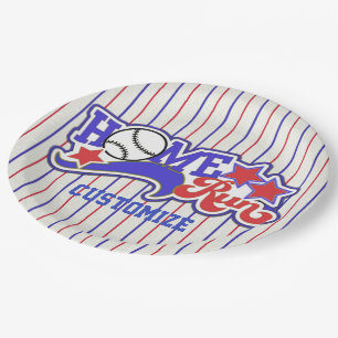 Red White & Blue Zuhause Run Baseball Strip Teller