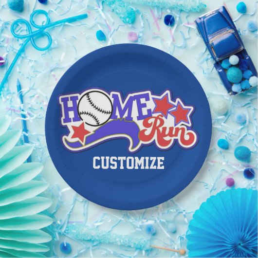 Red White & Blue Zuhause Run Baseball Strip Teller (Party)