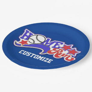 Red White & Blue Zuhause Run Baseball Strip Teller