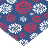 Red & White Blumen Table Runner Kurzer Tischläufer (Ecke)
