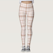 Red White Blush Pink Stripes   Leggings (Vorderseite)