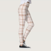 Red White Blush Pink Stripes Leggings (Rechts)