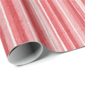 Red White Blush Pink Stripes Valentine's Day Geschenkpapier (Rolleneckpunkt)