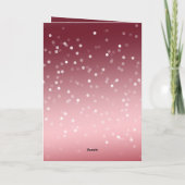 Red White Bokeh Dots Christmas Tree with Bows Karte (Rückseite)