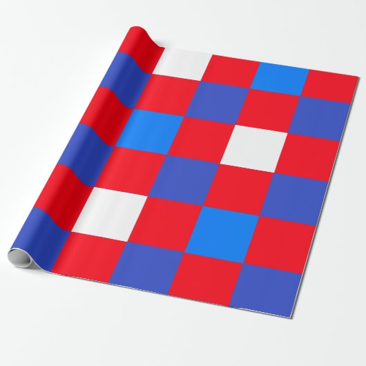 Red, White & Bold – Patriotic Independence Day Geschenkpapier (Ungerollt)