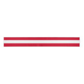 Red & White Bold Retro Stripes Christmas Ripsband (Vorderseite)