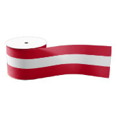 Red & White Bold Retro Stripes Christmas Ripsband (Spule)