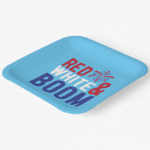 Red White & Boom 4. Juli Paper-Teller Pappteller (Gewinkelt)