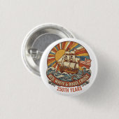 Red White & Booze Cruise 250th Years Button (Vorne & Hinten)