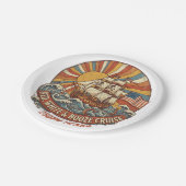 Red White & Booze Cruise 250th Years Pappteller (Schrägansicht)